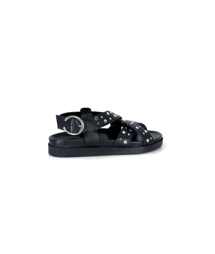 We Do Wedo 45101 Cuir Noir*Femme Sandales