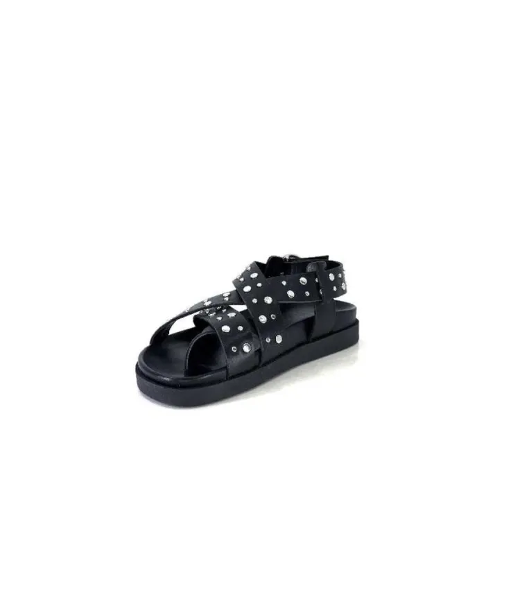 We Do Wedo 45101 Cuir Noir*Femme Sandales
