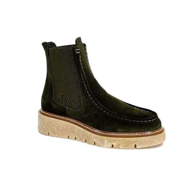 Week End 23202 Daim Kaki*Femme Bottines