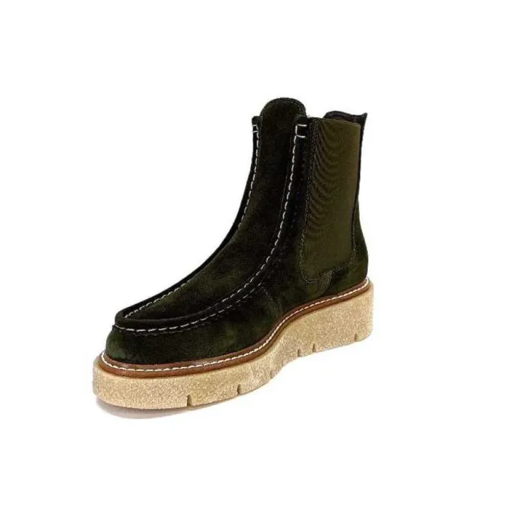 Week End 23202 Daim Kaki*Femme Bottines