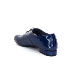 Ivoire0581 Xavier Danaud Cross Cuir Vernis Bleu*Femme Lacets
