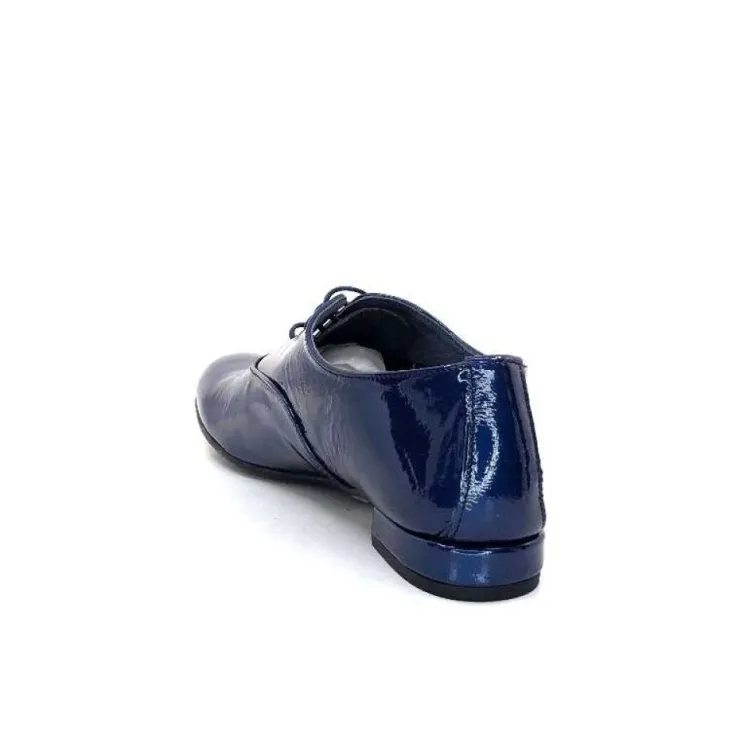 Ivoire0581 Xavier Danaud Cross Cuir Vernis Bleu*Femme Lacets