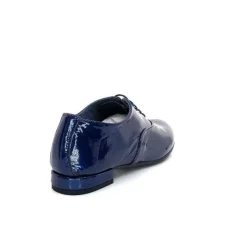 Ivoire0581 Xavier Danaud Cross Cuir Vernis Bleu*Femme Lacets