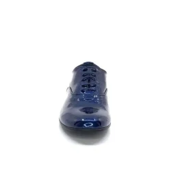 Ivoire0581 Xavier Danaud Cross Cuir Vernis Bleu*Femme Lacets