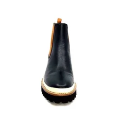 XSA 9176 Calf Cuir Noir Camel*Femme Bottines