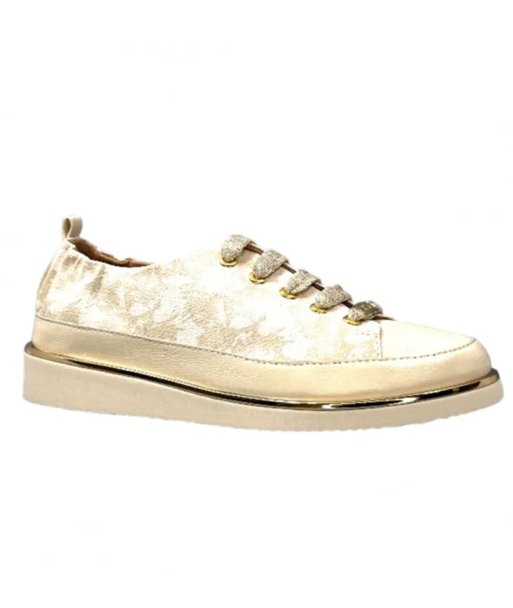 XSA 8010 Cuir Imprime Beige*Femme Baskets