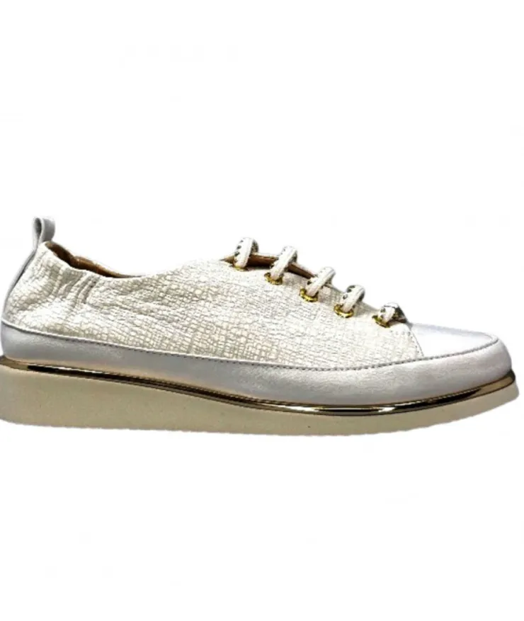 XSA 8010 Cuir Imprime Blanc*Femme Baskets