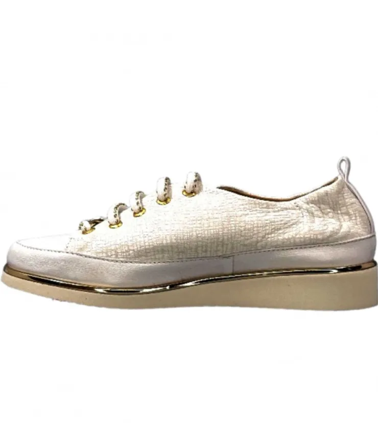 XSA 8010 Cuir Imprime Blanc*Femme Baskets