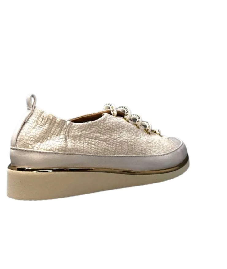 XSA 8010 Cuir Imprime Blanc*Femme Baskets