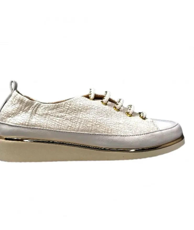 XSA 8010 Cuir Imprime Blanc*Femme Baskets