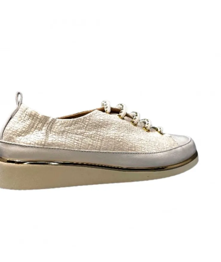 XSA 8010 Cuir Imprime Blanc*Femme Baskets