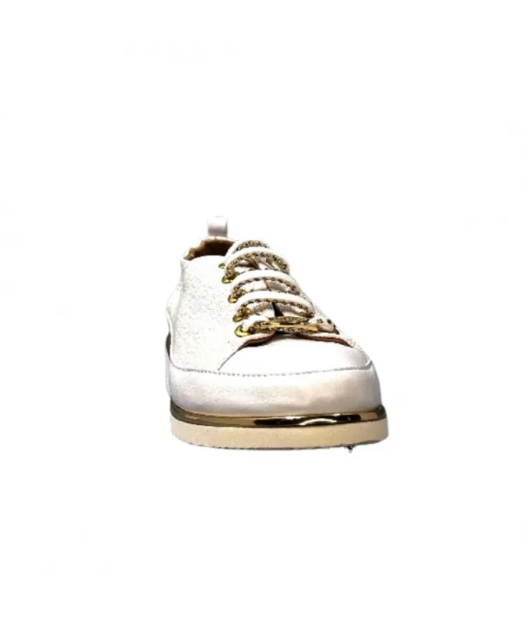 XSA 8010 Cuir Imprime Blanc*Femme Baskets