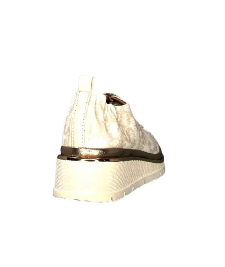 XSA 9721 Cuir Imprime Sasha Beige*Femme Baskets