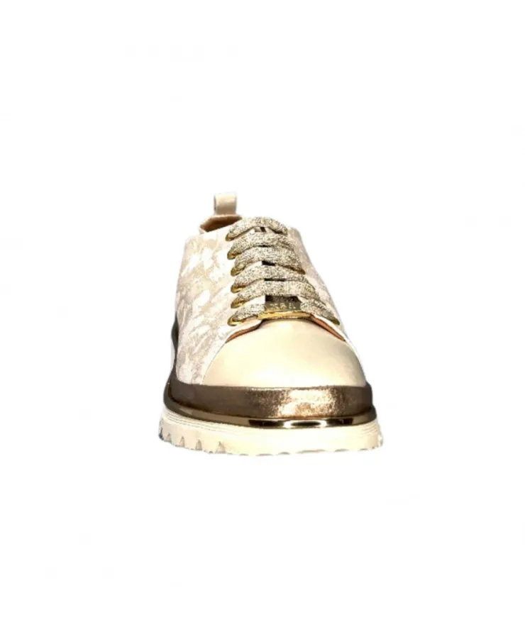 XSA 9721 Cuir Imprime Sasha Beige*Femme Baskets