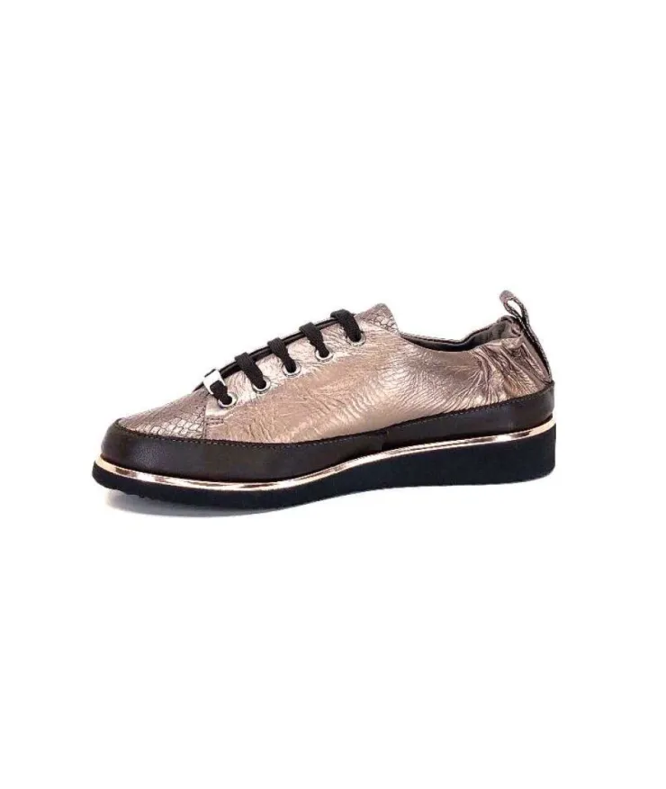 XSA 8010 Cuir Piton Bronze*Femme Baskets
