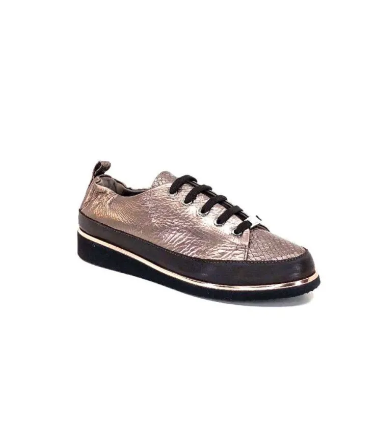 XSA 8010 Cuir Piton Bronze*Femme Baskets