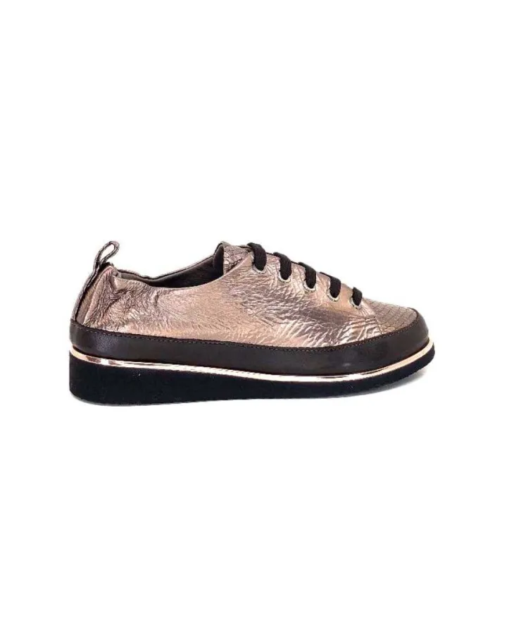 XSA 8010 Cuir Piton Bronze*Femme Baskets