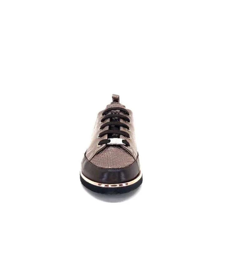 XSA 8010 Cuir Piton Bronze*Femme Baskets