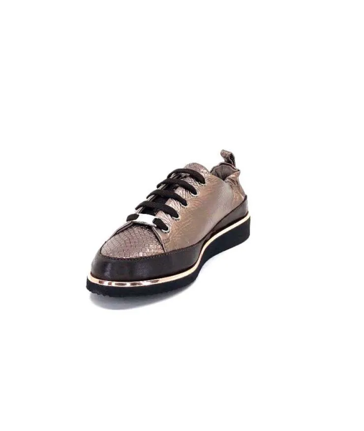 XSA 8010 Cuir Piton Bronze*Femme Baskets