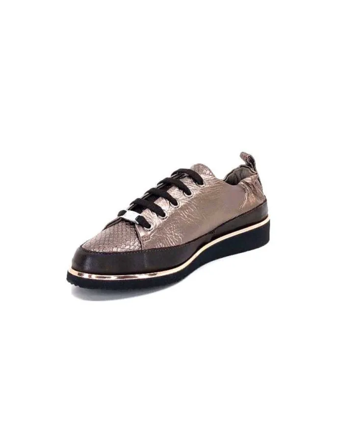 XSA 8010 Cuir Piton Bronze*Femme Baskets