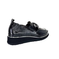 XSA 9921 Cuir Vernis Noir*Femme Mocassins