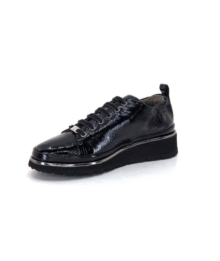 XSA 9721 Cuir Vernis Noir*Femme Baskets
