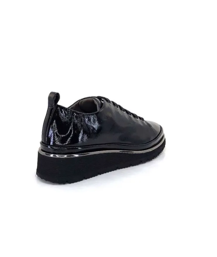 XSA 9721 Cuir Vernis Noir*Femme Baskets