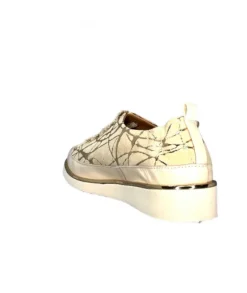 XSA 8010 Daim Beige Cuir Or*Femme Baskets