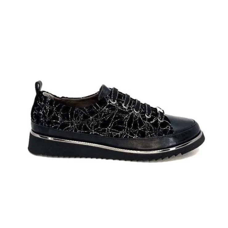 XSA 8010 Psiche Cuir & Daim Noir*Femme Baskets