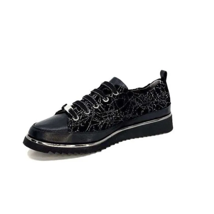 XSA 8010 Psiche Cuir & Daim Noir*Femme Baskets