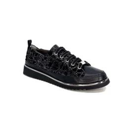 XSA 8010 Psiche Cuir & Daim Noir*Femme Baskets
