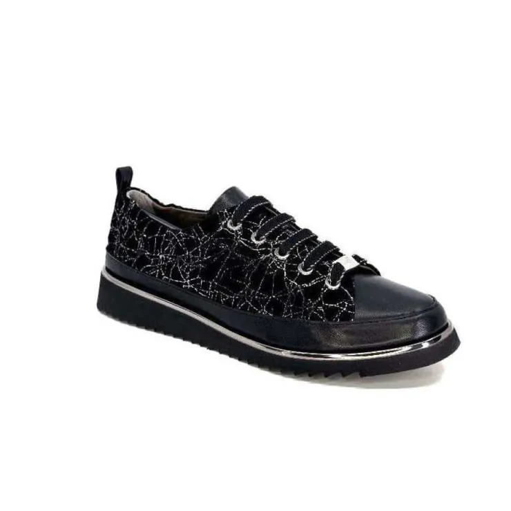 XSA 8010 Psiche Cuir & Daim Noir*Femme Baskets