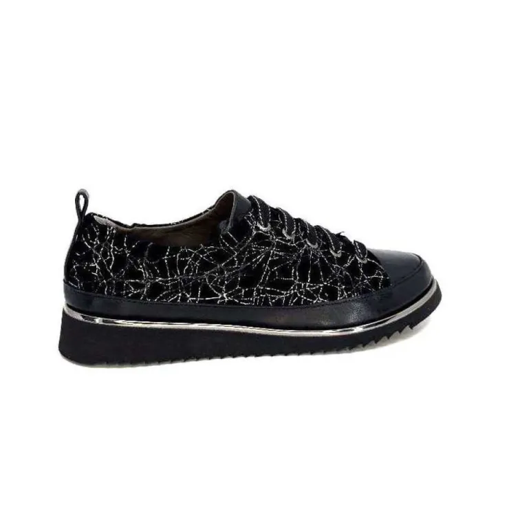 XSA 8010 Psiche Cuir & Daim Noir*Femme Baskets