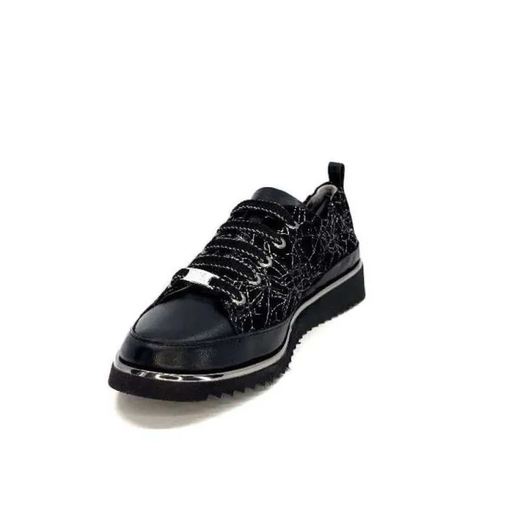 XSA 8010 Psiche Cuir & Daim Noir*Femme Baskets
