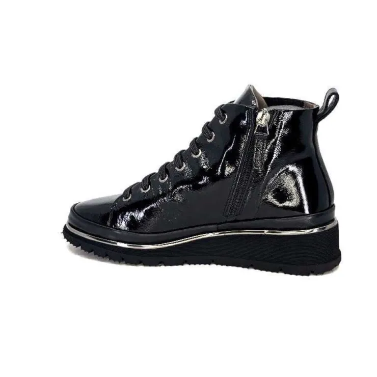 XSA 9811Cuir Vernis Noir*Femme Baskets