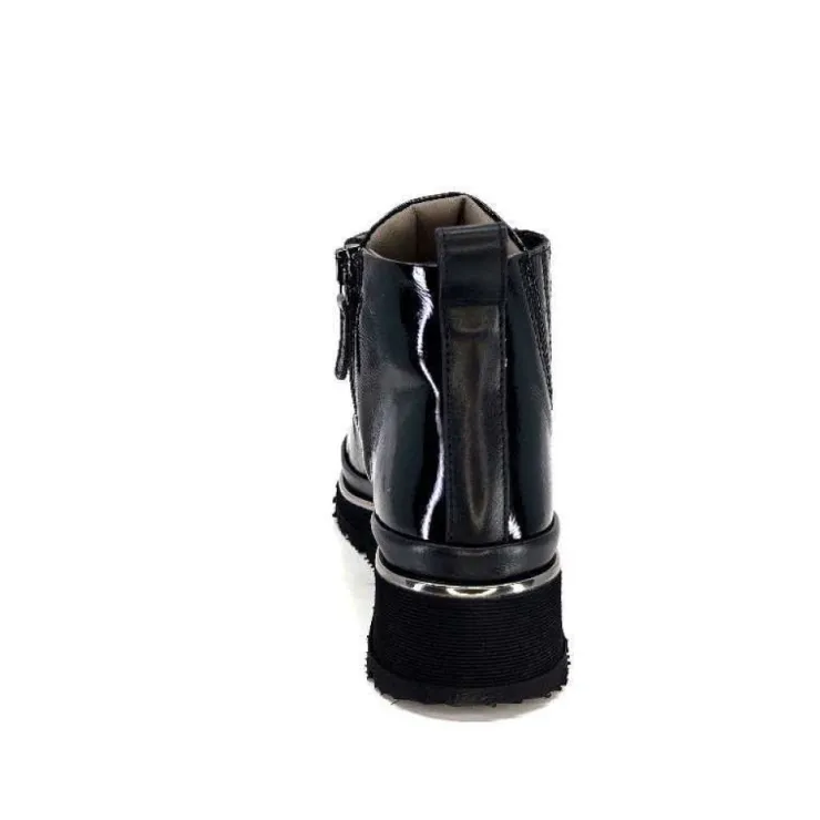 XSA 9811Cuir Vernis Noir*Femme Baskets