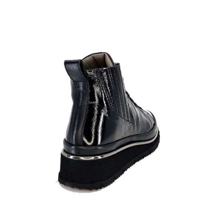 XSA 9811Cuir Vernis Noir*Femme Baskets