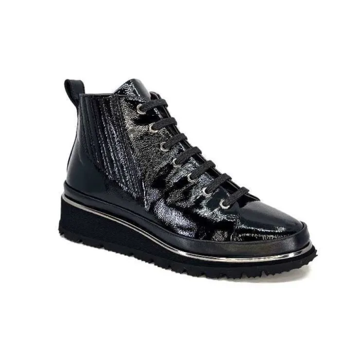 XSA 9811Cuir Vernis Noir*Femme Baskets