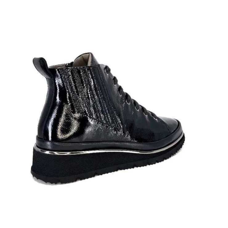 XSA 9811Cuir Vernis Noir*Femme Baskets