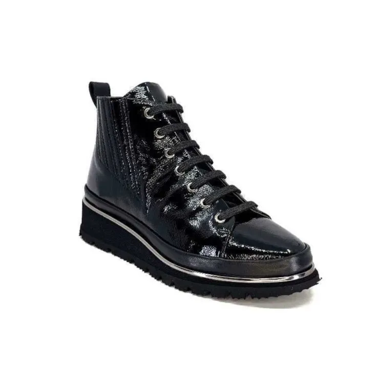 XSA 9811Cuir Vernis Noir*Femme Baskets