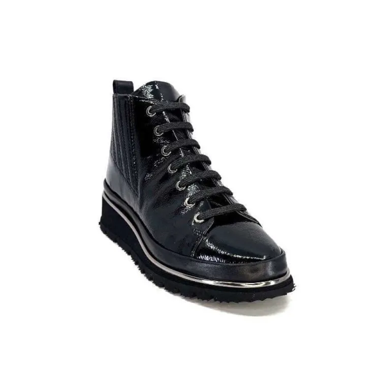 XSA 9811Cuir Vernis Noir*Femme Baskets