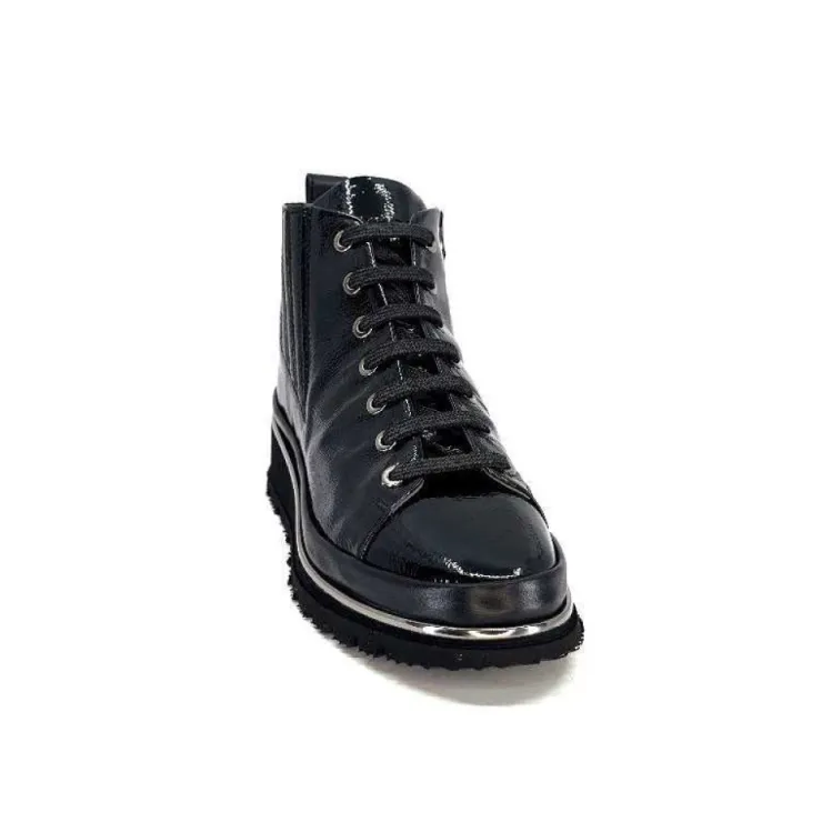 XSA 9811Cuir Vernis Noir*Femme Baskets