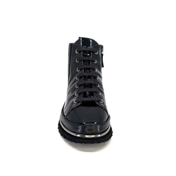 XSA 9811Cuir Vernis Noir*Femme Baskets
