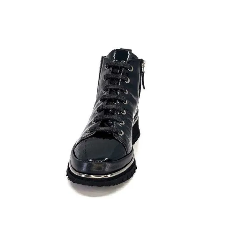 XSA 9811Cuir Vernis Noir*Femme Baskets