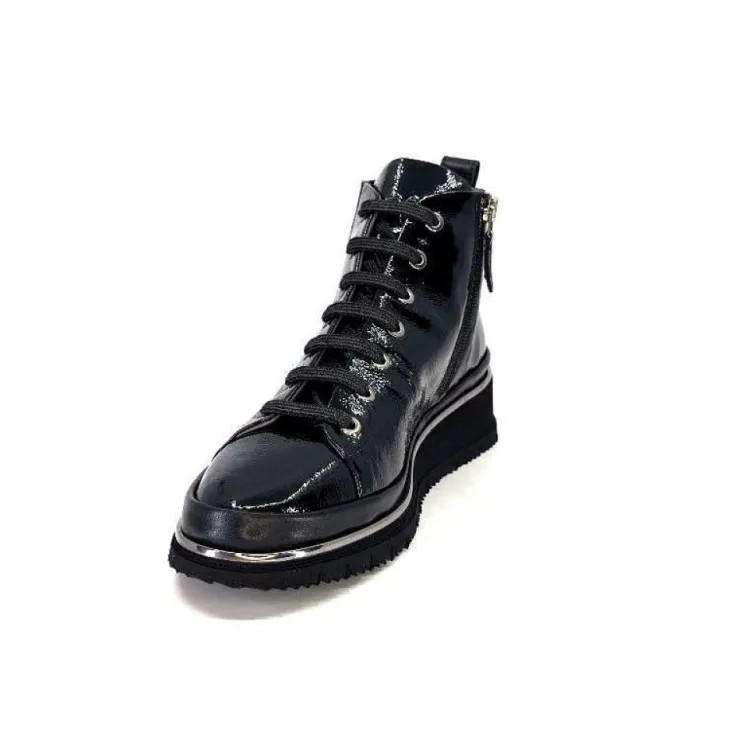 XSA 9811Cuir Vernis Noir*Femme Baskets