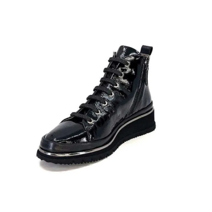 XSA 9811Cuir Vernis Noir*Femme Baskets